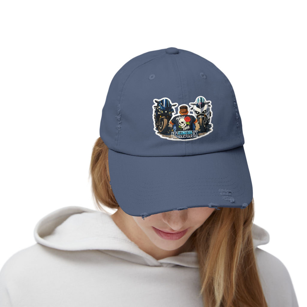 Motorcycle Skull Patch Cap