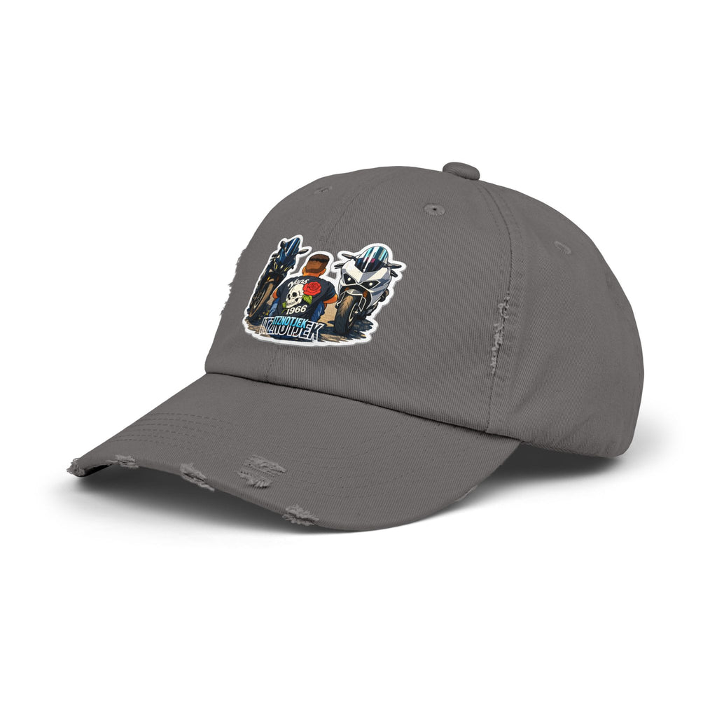 Motorcycle Skull Patch Cap