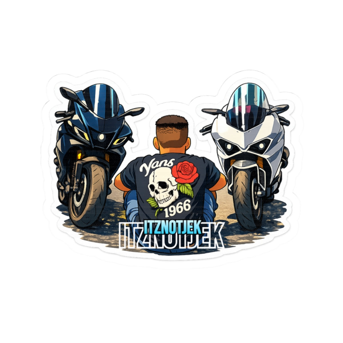Motorcycle Rider Sticker