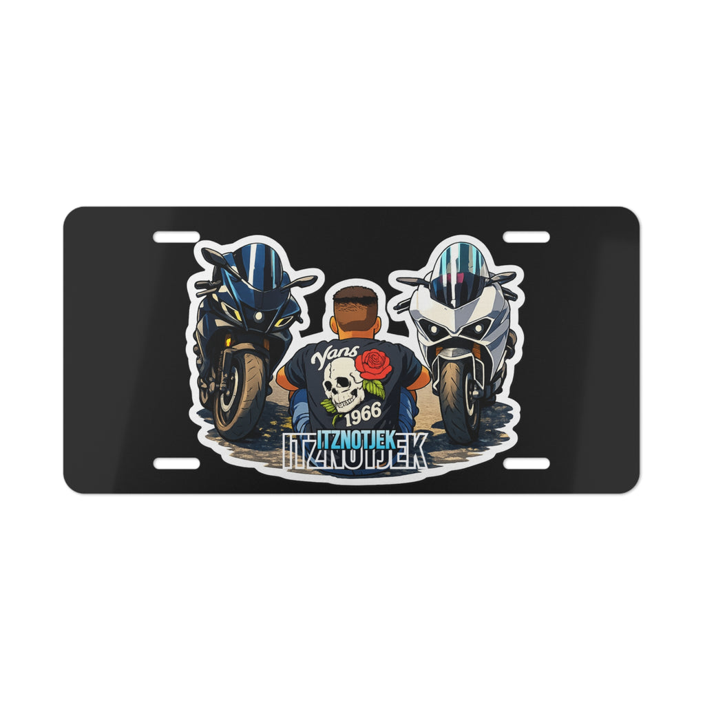 Motorcycle Rider Vanity Plate