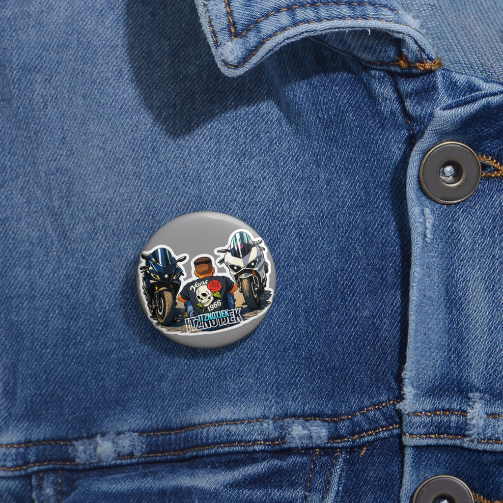 Motorcycle Rider Pin Button