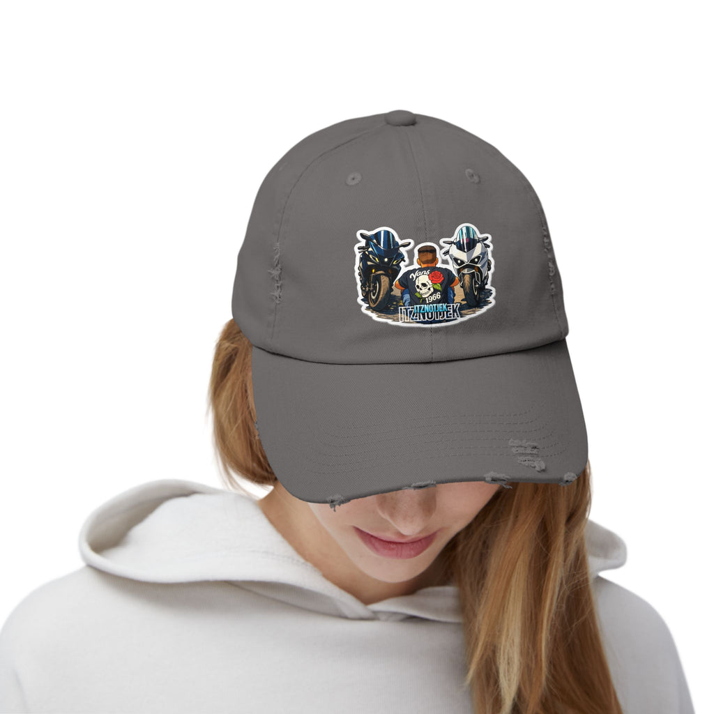 Motorcycle Skull Patch Cap