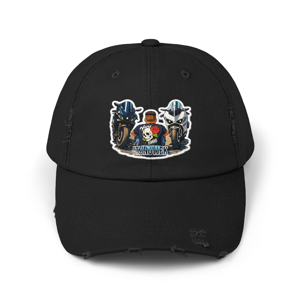 Motorcycle Skull Patch Cap